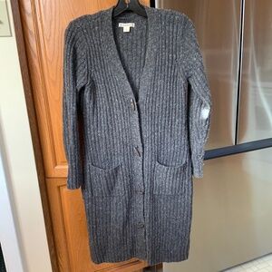 RIBBED LONGLINE CARDIGAN